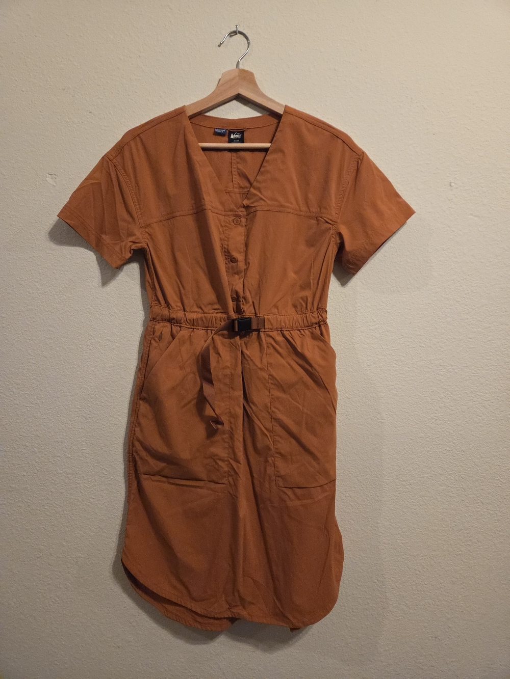 REI Women’s Rust Orange Belted Hiking Dress